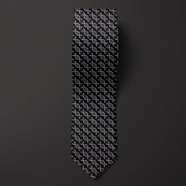 Zwart DNA Dubbel Helix Patroon Stropdas