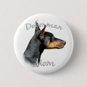 Zwart Doberman Mam - Button (Voorkant)