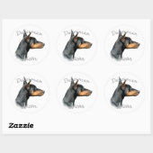 Zwart Doberman Mam - Sticker (Vel)