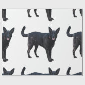 Zwart doekpapier cadeaupapier (Vlak)