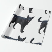 Zwart doekpapier cadeaupapier (Uitgerold)