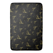 zwart, dolfijn, vis, natuur, aquatisch, design badmat (Voorkant Verticaal)