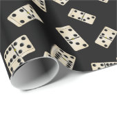 Zwart domino-patroon cadeaupapier (Rol Hoek)