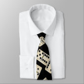 Zwart domino-patroon stropdas (Gebonden)