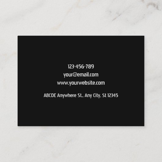 Zwart donker basketbal visitekaartje (Achterkant)