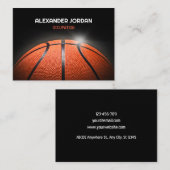 Zwart donker basketbal visitekaartje (Voorkant / Achterkant)
