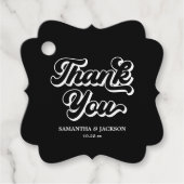 Zwart Donker en Moody Bruiloft Bedankjes Labels (Voorkant)