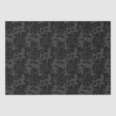 Zwart Donker Fanchy Chic Rozen Pattern Tissuepapier (Voorkant)