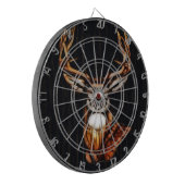 Zwart Donker Houten Houten Herten Rustiek Land Uni Dartbord (Voorkant Links)