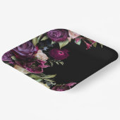 Zwart Donker Moody Elegant Bruiloft Papieren Bordje (Gebogen)