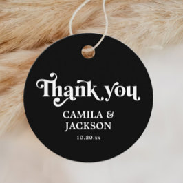 Zwart Donker Sprookje Bruiloft Bedankjes Labels