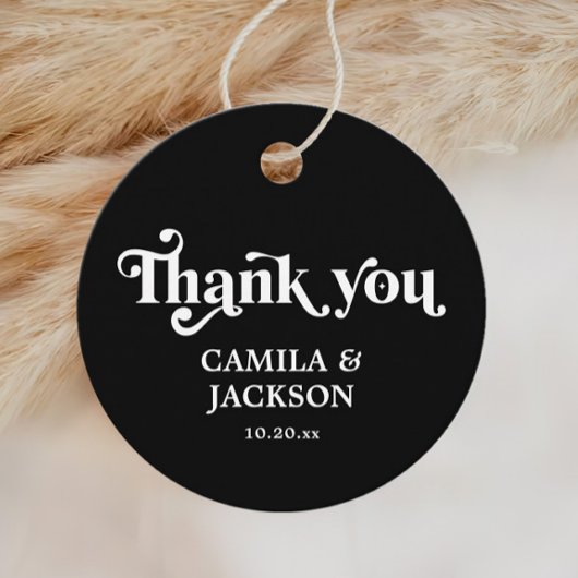 Zwart Donker Sprookje Bruiloft Bedankjes Labels