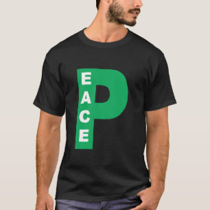 Zwart donker T-shirt voor Heren PEACE