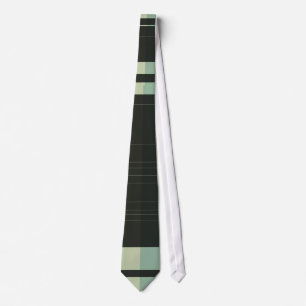 Zwart, donker Zee Groen Retro Striped Stropdas