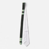 Zwart, donker Zee Groen Retro Striped Stropdas (Achterkant)