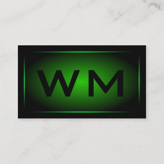 Zwart-donkerblauw-omhuld monogram - Visitekaartje (Achterkant)