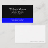 Zwart-donkerblauw professioneel Visitekaartje (Voorkant / Achterkant)