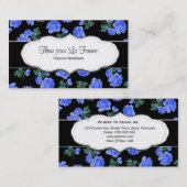 Zwart-donkerblauw ventilatorpatroon Visitekaartjes (Voorkant / Achterkant)