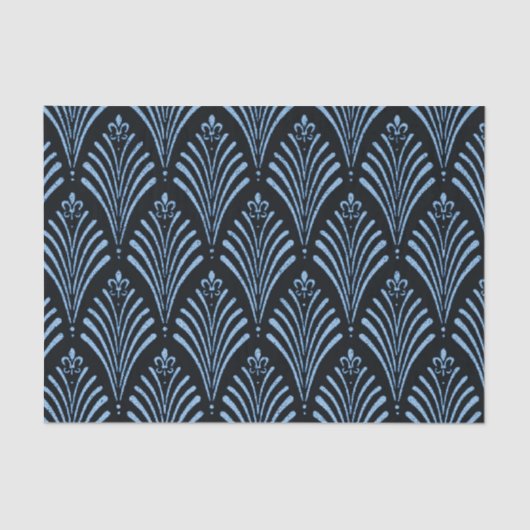 , zwart, donkerder, patroon, art nouveau, chic, tissuepapier (Voorkant)