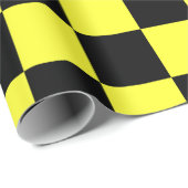 Zwart-donkergele controllerpatroonpatronen cadeaupapier (Rol Hoek)