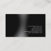 Zwart donkergrijs aantrekkelijk Visitekaartje (Achterkant)