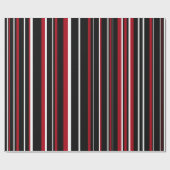 Zwart, donkerrood en wit gestreept inpakpapier (Vlak)