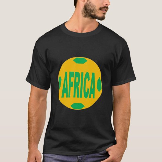 Zwart-donkershirt, AFRICA T-shirt (Voorkant)