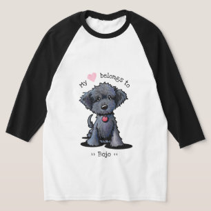 Zwart Doodle Pup Mijn Hart Behoort T-Shirt
