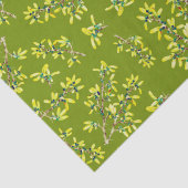 Zwart doorn groen patroon tissuepapier (Detail)