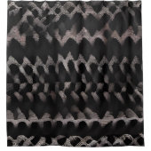 Zwart Douchegordijn Tribal Design (Voorkant)