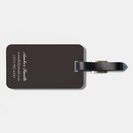 Zwart draag in Bos - Washington Bagagelabel (Achterkant horizontaal)