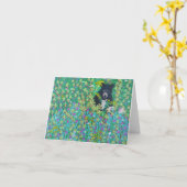 Zwart draag in de Struik van de Bes Kaart (Gele Bloem)