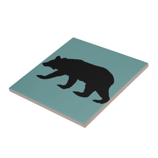 Zwart draag Silhouet Tegeltje (Zijkant)