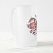 Zwart Dragon Bier Glas Matglas Bierpul (Voorkant links)