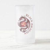 Zwart Dragon Bier Glas Matglas Bierpul (Center)