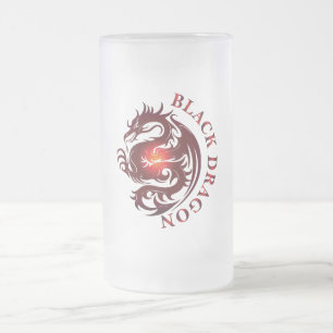 Zwart Dragon Bier Glas Matglas Bierpul