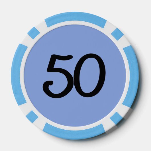 Zwart Dragon blauw lt blauw 50 gestreepte poker ch Poker Chips (Achterkant)