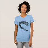 Zwart Dragon Fish T-shirt. T-Shirt (Voorkant volledig)