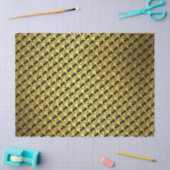 Zwart Dragon gouden ader tissuepapier klein (Craft)