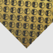 Zwart Dragon gouden ader tissuepapier klein (Detail)