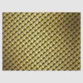 Zwart Dragon gouden ader tissuepapier klein (Voorkant)