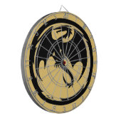 Zwart Dragon gouden dartboard Dartbord (Voorkant Links)