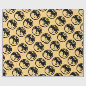 Zwart Dragon gouden matte wikkelpapier medium Cadeaupapier (Vlak)