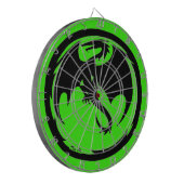 Zwart Dragon groen dartboard Dartbord (Voorkant Links)
