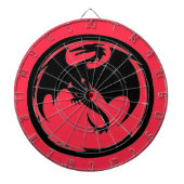 Zwart Dragon koraal dartboard Dartbord (Voorkant)