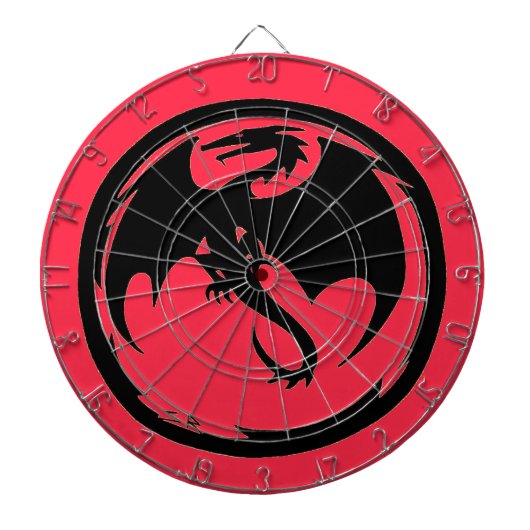Zwart Dragon koraal dartboard Dartbord (Voorkant)