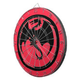 Zwart Dragon koraal dartboard Dartbord (Voorkant Rechts)