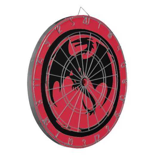 Zwart Dragon koraal dartboard Dartbord (Voorkant Links)