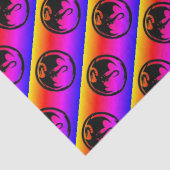 Zwart Dragon neon tissuepapier medium (Detail)