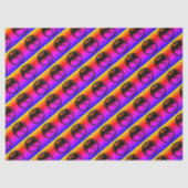 Zwart Dragon neon tissuepapier medium (Voorkant)